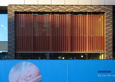 Nya Karolinska fasaddetalj, 2016.jpg