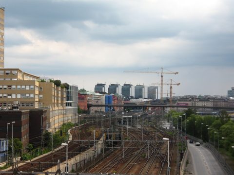 Hötorgsskraporna sett från Sankt eriksbron 20060723.jpg
