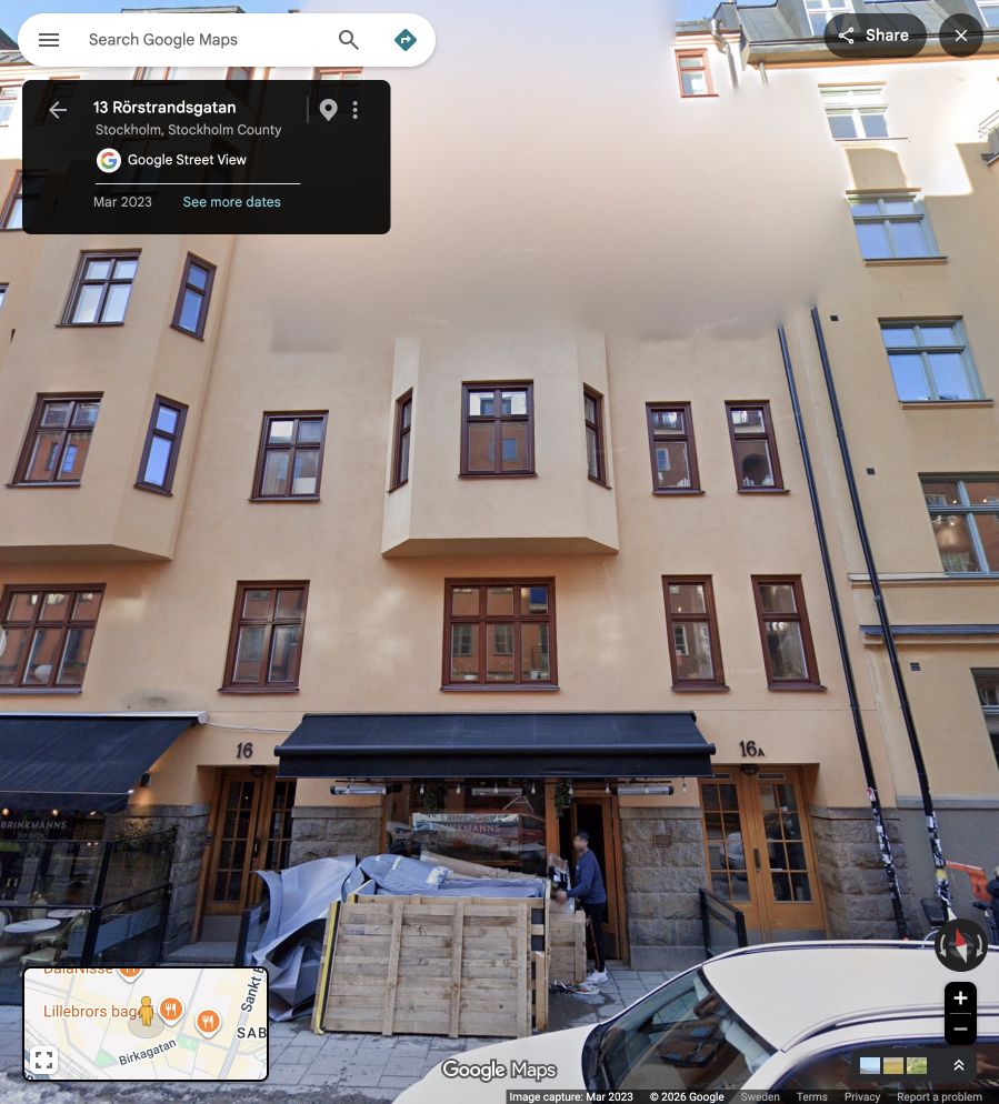 Near 13 Rörstrandsgatan