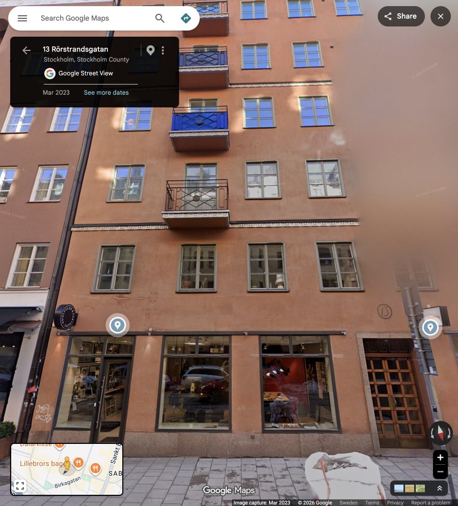 Near 13 Rörstrandsgatan