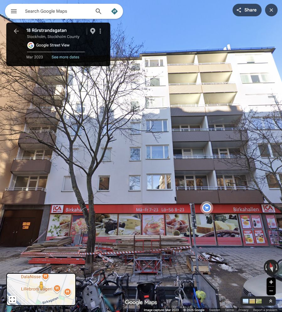 Near 18 Rörstrandsgatan