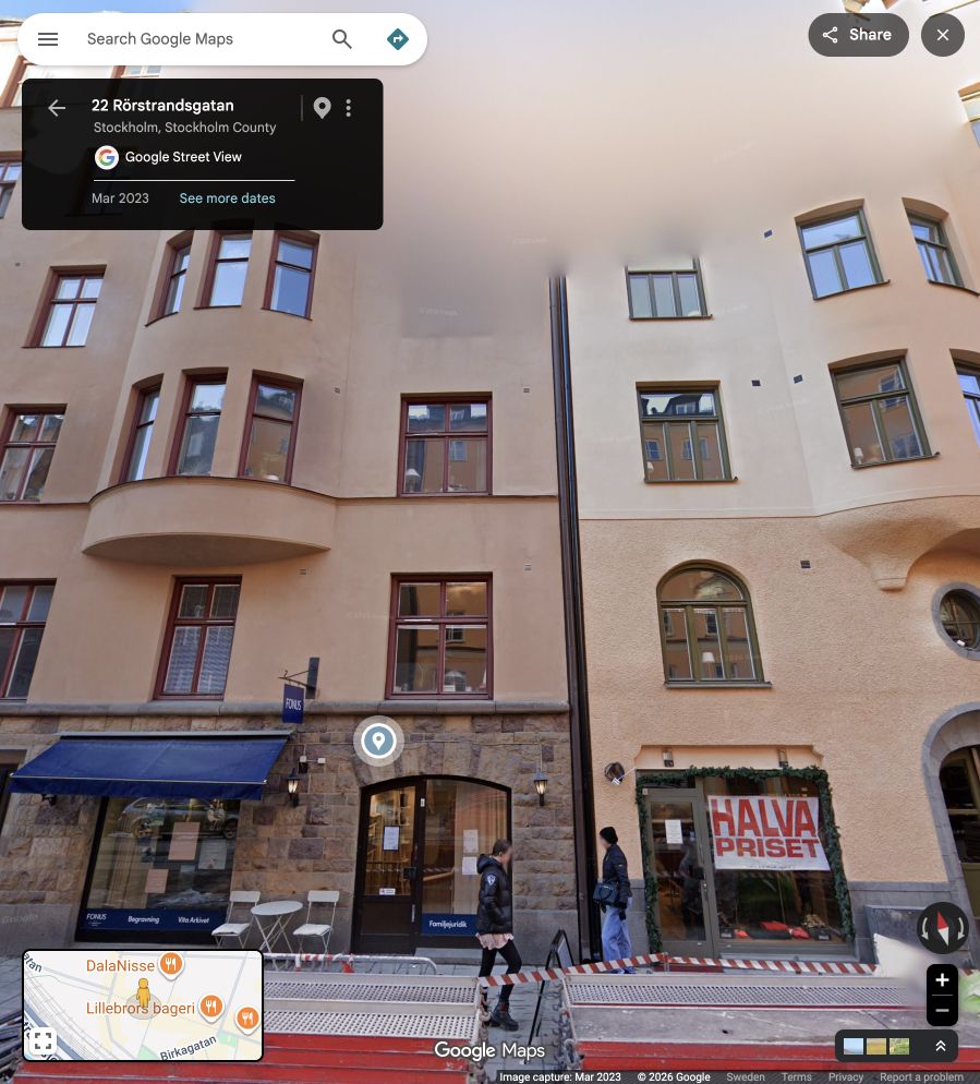 Near 22 Rörstrandsgatan