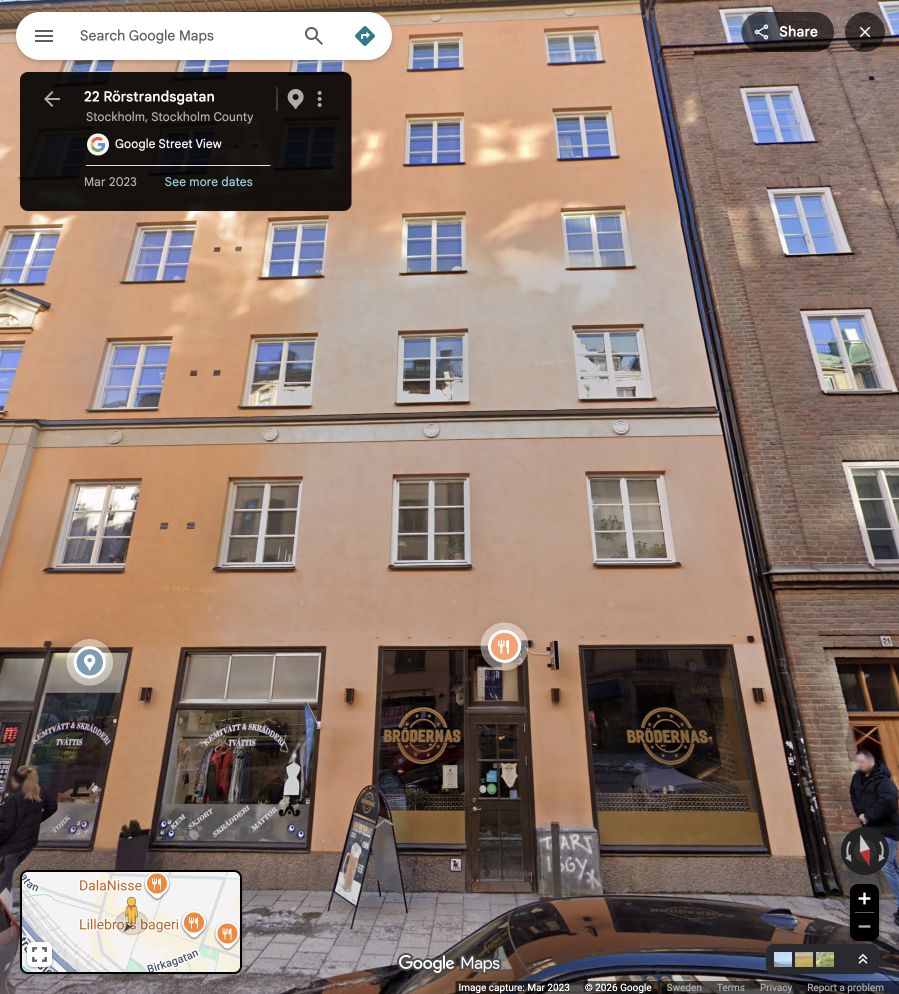Near 22 Rörstrandsgatan