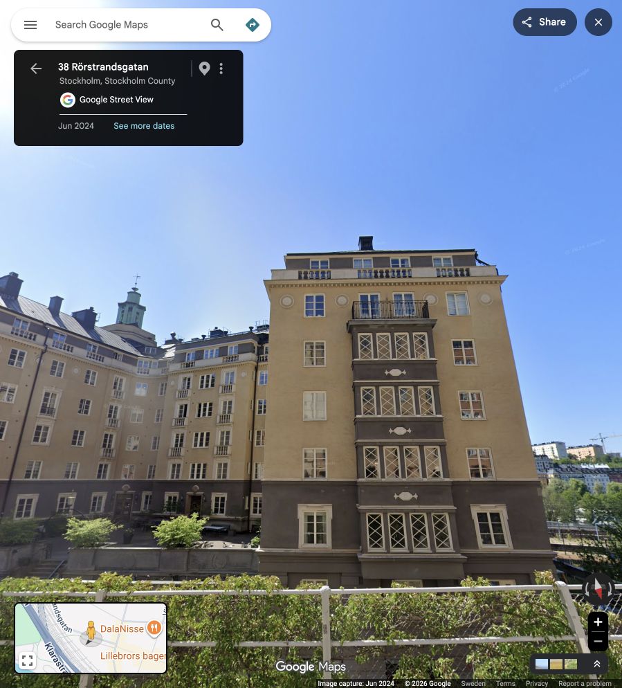 Near 38 Rörstrandsgatan