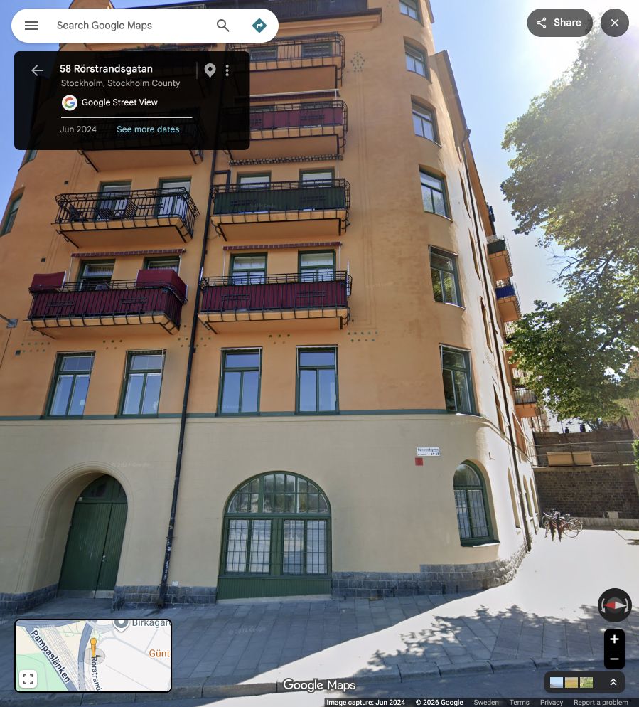 Near 58 Rörstrandsgatan