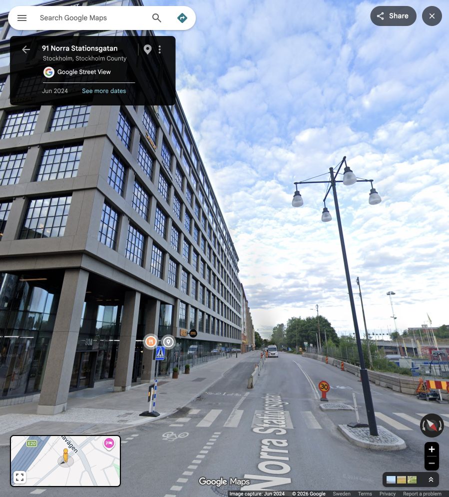 Near 91 Norra Stationsgatan