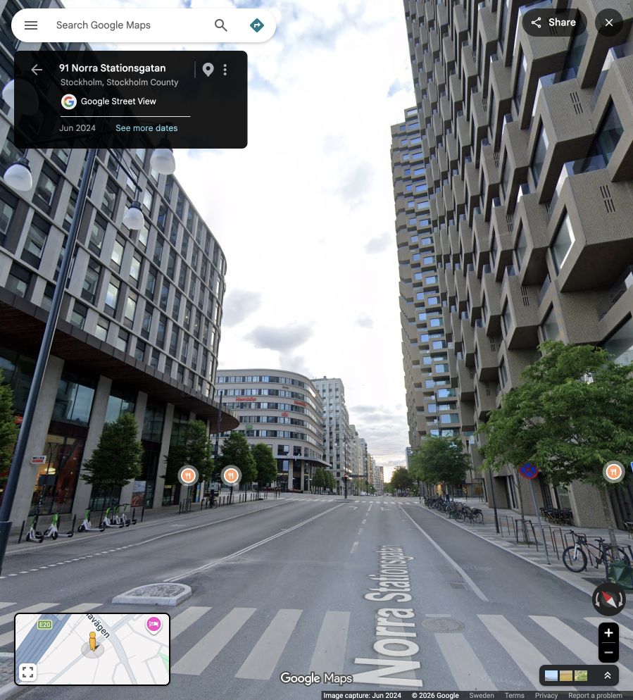 Near 91 Norra Stationsgatan