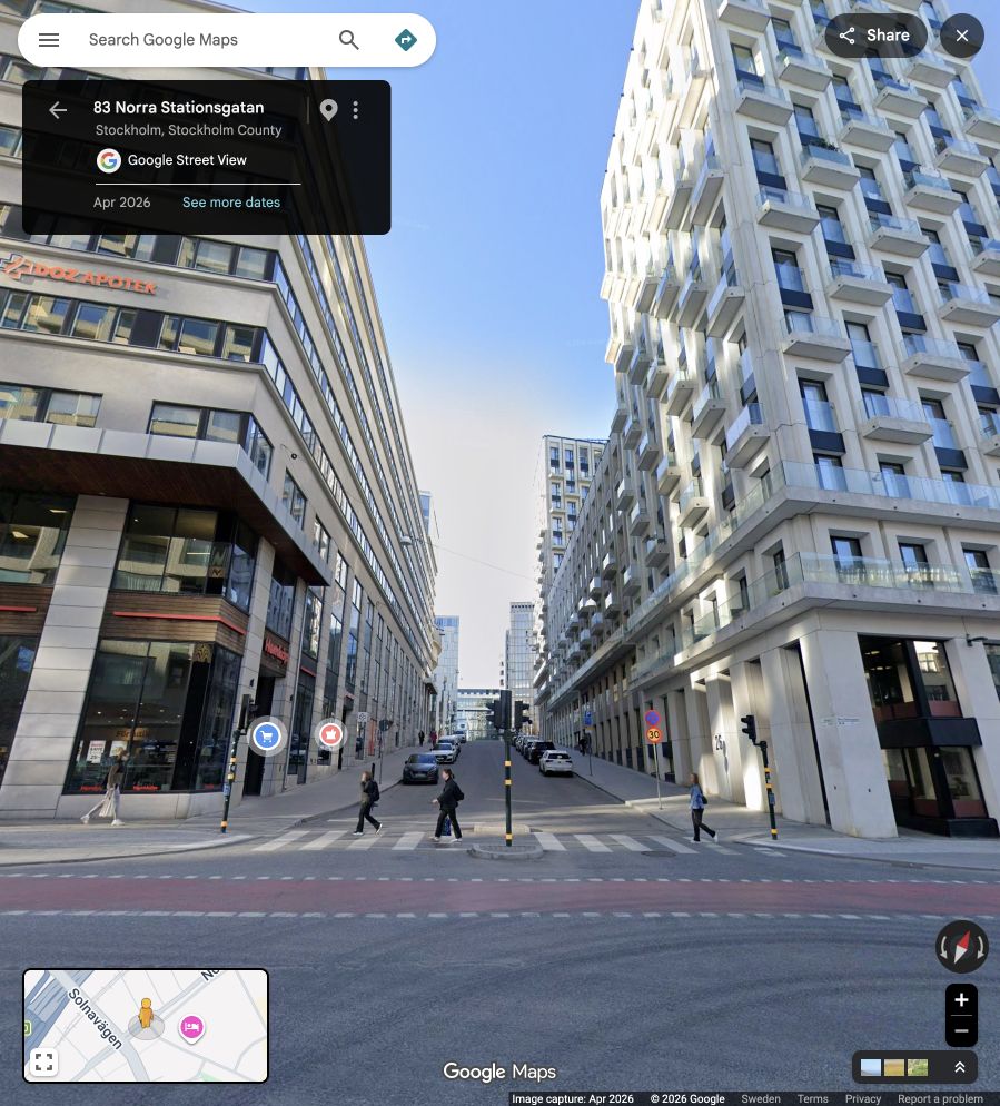 Near 83 Norra Stationsgatan